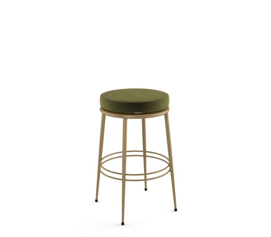 Glenn Backless Swivel Bar Stool with Cushioned Seat by Amisco